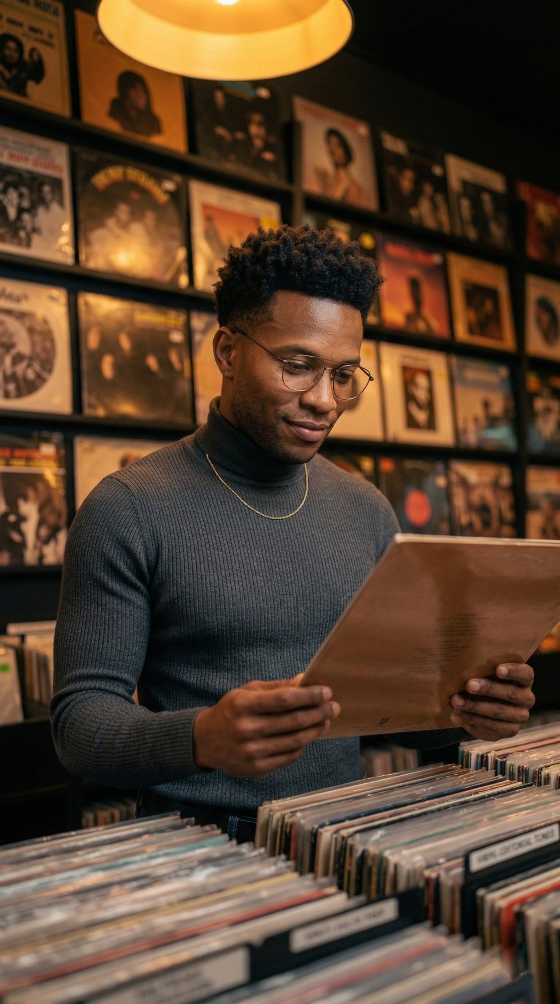 Marco at record shop